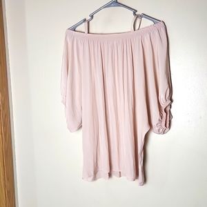 Ramy Brook New York Off The Shoulder Light Pink Blouse